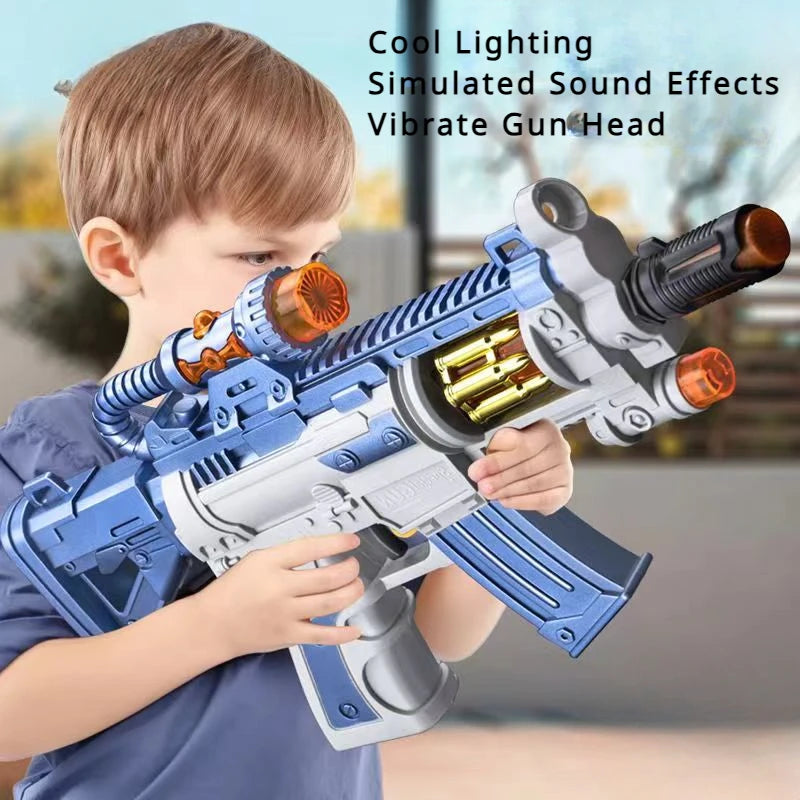 Sound Effect Spinning LED Light UP Non-firing Toy Gun AK47 Pistol Submachine Gun Police Role Play Prop Kids Birthday Gift