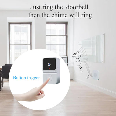 2.4GHZ WiFi Video Doorbell Camera with 2-Way Audio Cloud Storage Night Vision Wireless Smart Video Door bell Home Security