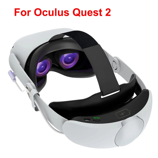 Battery Head Strap for Oculus Quest 2 Adjustable Elite Strap 10000mAh Battery Pack Fast Charging for Quest 2 Accessories