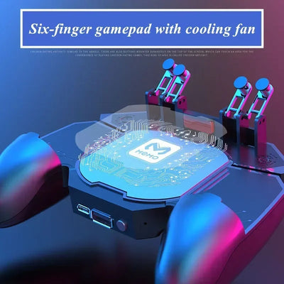 MEMO DL88 2 in 1 Mobile Phone 6 Finger Gamepad Joystick Controller with Semiconductor Cooling Radiator for IOS Android Universal