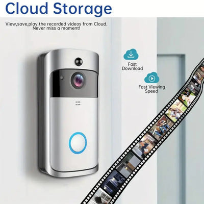 Wireless WiFi Video Doorbell Camera PIR Human Detection Cloud Storage Outdoor Door Bell Intercom Smart Home Security Protection