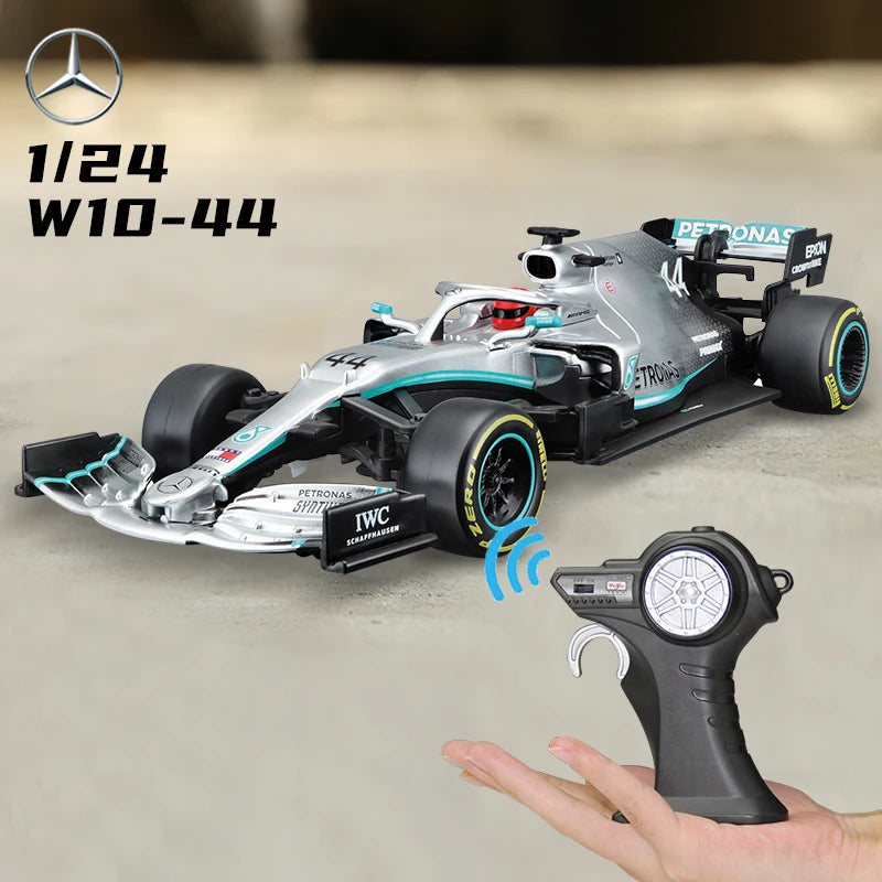 MAISTO RC Car Toy 1/24 Genuine Mercedes-AMG Racing F1 Team Formula Car Model Remote Control Toy Lewis Hamilton 2019 W10 W12 