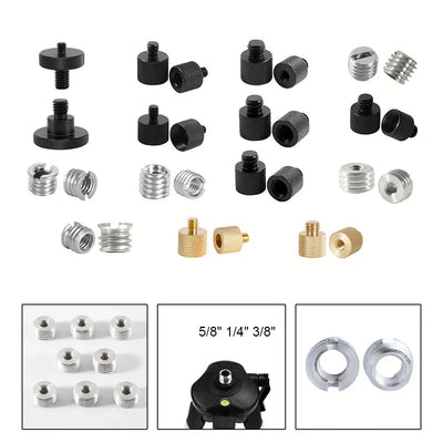 1/4 3/8 To 5/8 Female Male Threaded Screw Mount Adapter For Tripod Camera Studio Threaded Screw Mount Adapter