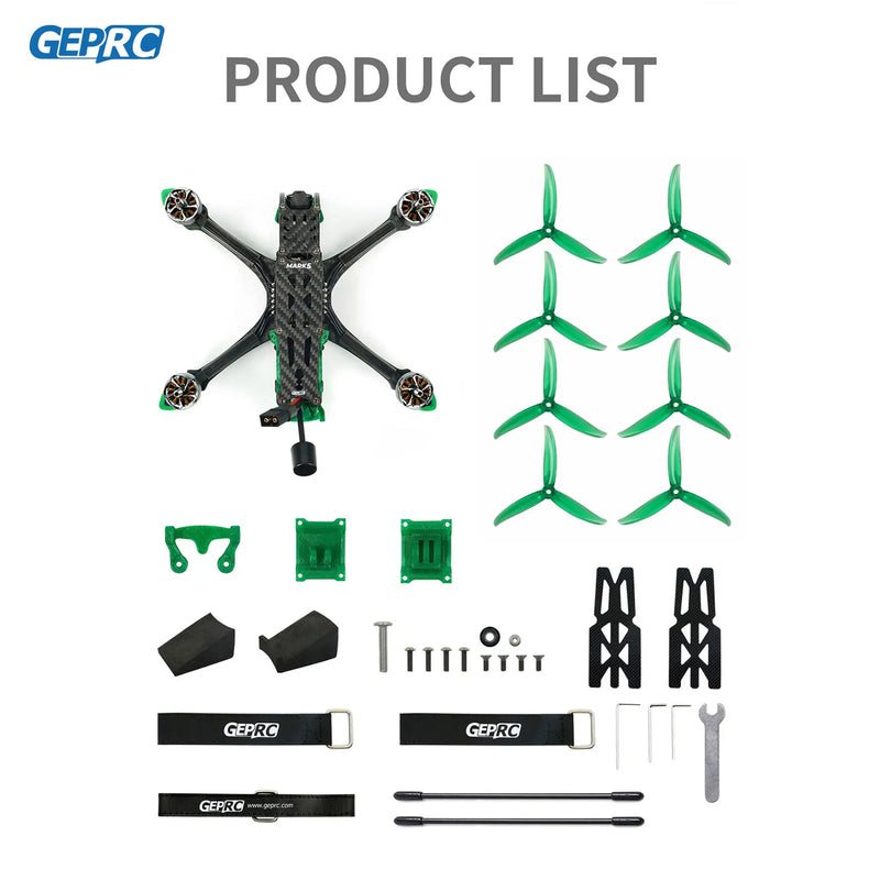 GEPRC MARK5 4K HD O3 FPV Freestyle Racing Drone with DJI O3 Air Unit System F722 FC 50A ESC SPEEDX2 2107.5 Motor RC Quadcopter