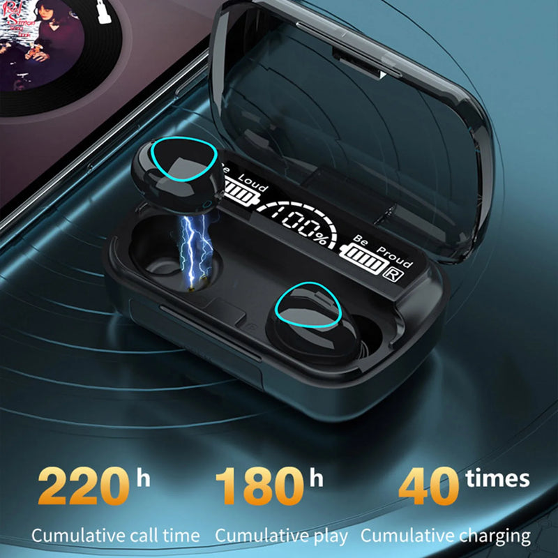 TWS M10 Wireless Bluetooth Headphones LED Display 3500mah Charging Box 9D Stereo In-Ear Sports Waterproof Bluetooth 5.1 Headset