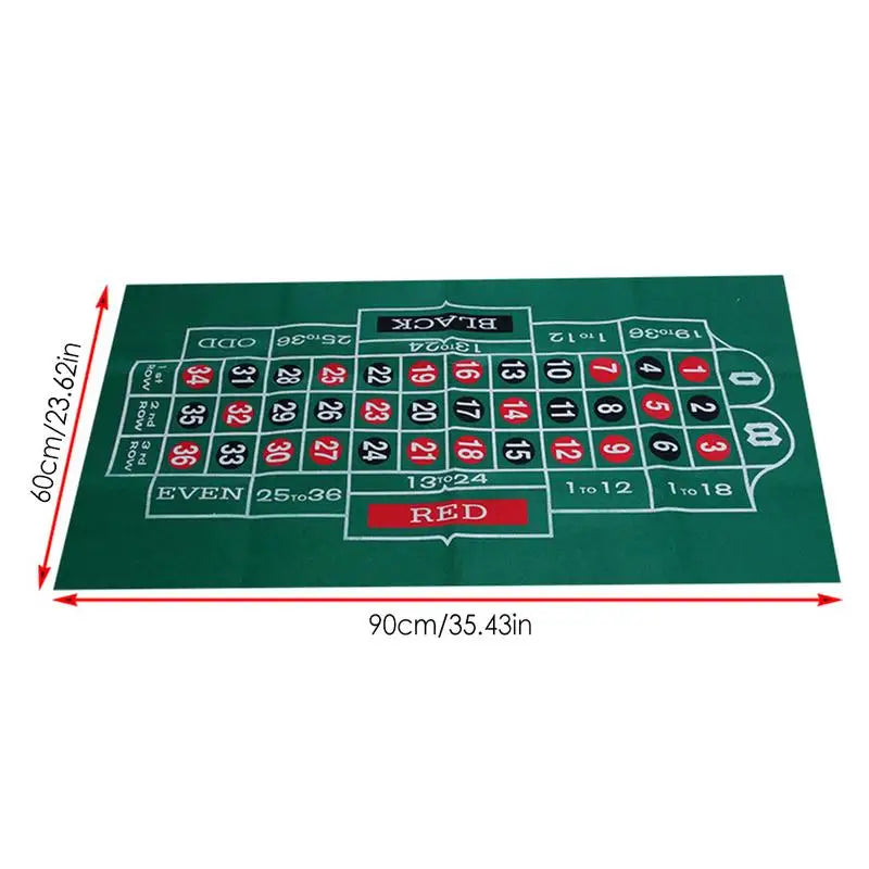 Double-Sided Poker Game Mat Craps Table & Blackjack Casino Felt Roll-up Casino Roulette Tabletop Mat For Party Bar Board Game