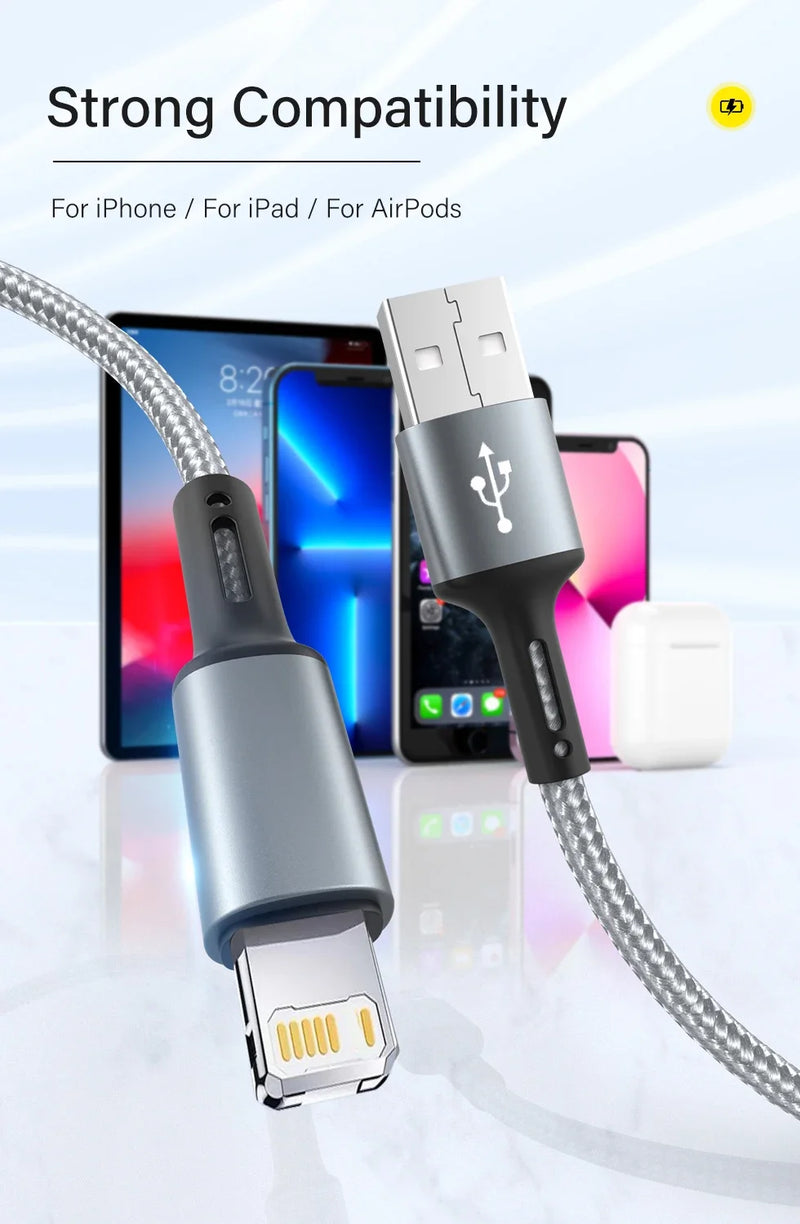 USB Cable For iPhone 14 13 12 11 Pro X XS Max 6 7 8 Plus SE Apple iPad Fast Charge Cord Origin Mobile Phone Charger Data Wire 3m