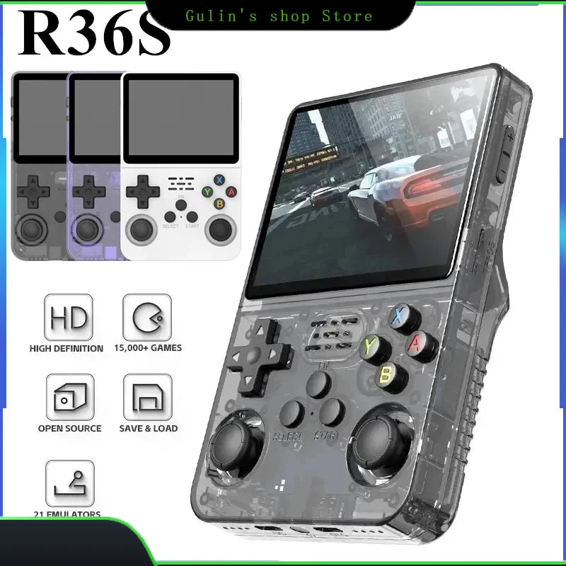 2024 New R36S Retro Handheld Video Game Console Linux System 3.5 Inch IPS Screen Portable Pocket Video Player Games Boy Gift