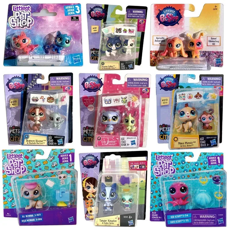 Original Hasbro Littlest Pet Shop Doll Toys Cute Animal Action Figure Big Eyed Pet Model Collection Toy Children&