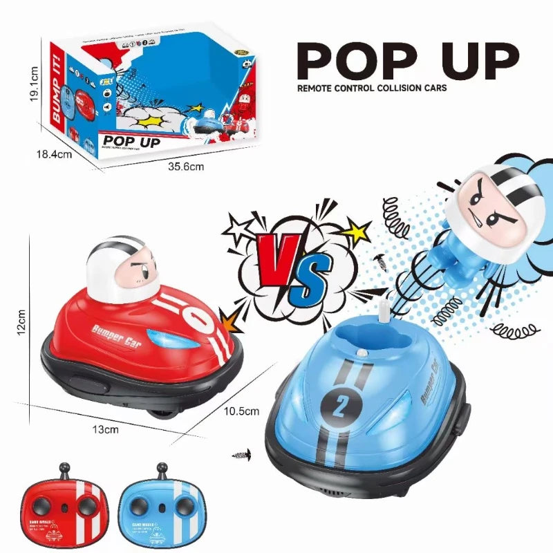 RC Toy 2.4G Super Battle Bumper Car Pop-up Doll Crash Bounce Ejection Light Children&