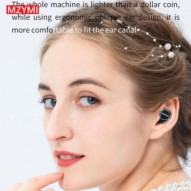 MZYMI M10 Wireless Earbuds Bluetooth Headphones HiFi Stereo Sound In-Ear Earphones Touch Control Waterproof Sports Headest