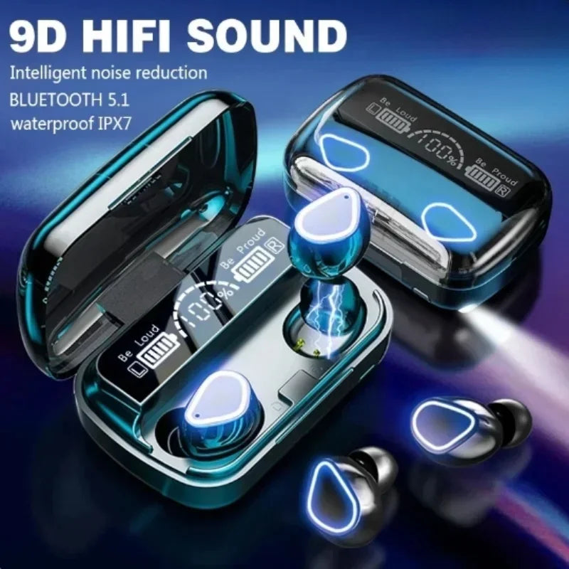 Original M10 Headphones Bluetooth Wireless Earpods Sports Stereo Noise Canceling Headphone Microphone Speaker Caixa De Som Gamer