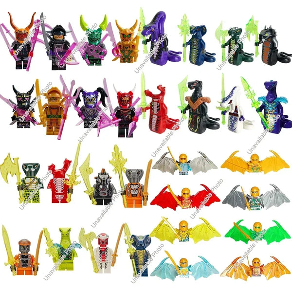 Anime Ninja Figures Morro Nadakhan Lloyd Kai Jay Zane Cole Nya Bricks Mini Action Toy Figures Building Blocks Assembly Toys Gift